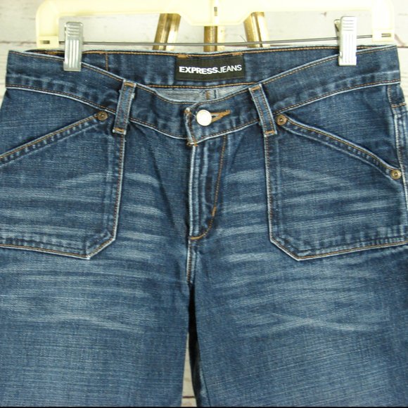 Express Jeans Precision Fit Snap Bk Pockets Sz 7/8 - Picture 8 of 16